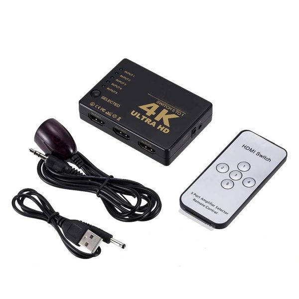 Techme UH-501 4K Ultra HD 5 Channel HDMI Selector Switch Box