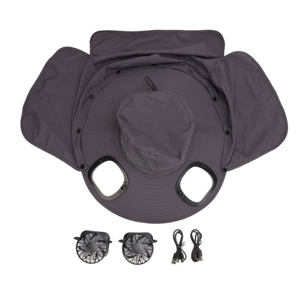 Solar Powered UPF50 Wide Brim Sun Hat