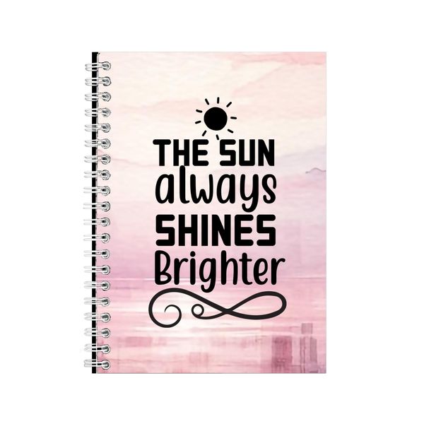 Sun A5 Notebook Spiral and Lined Motivational Graphic Quote Notepad Gift152