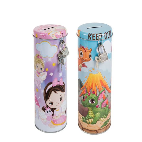 Money Bank Tin 20.5cm x 7.5cm (2 Pack)