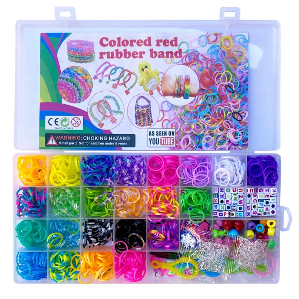 Rainbow Refill Rubber Bands Bracelet Jewellery Making Kit Mini Crafts Set