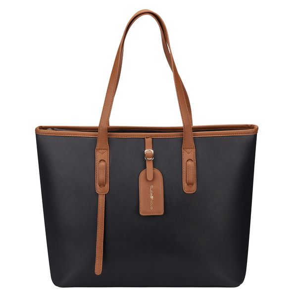 Supanova Elara Ladies Laptop Tote Bag 15.6" with Laptop Sleeve - Black