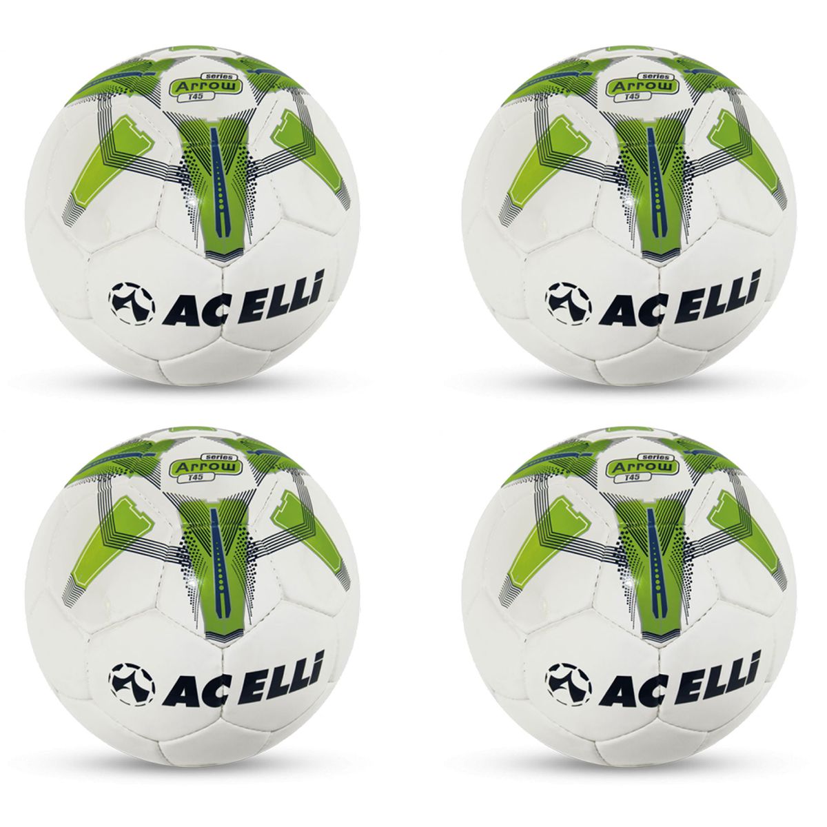 Acelli Arrow T45 Series V2 Soccer Ball - Size 5 Football - 4 Pack