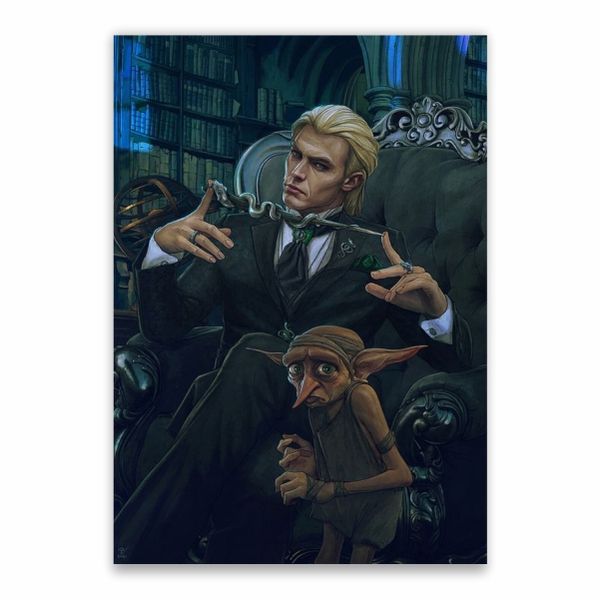 Draco Malfoy And Dobby Poster - A1