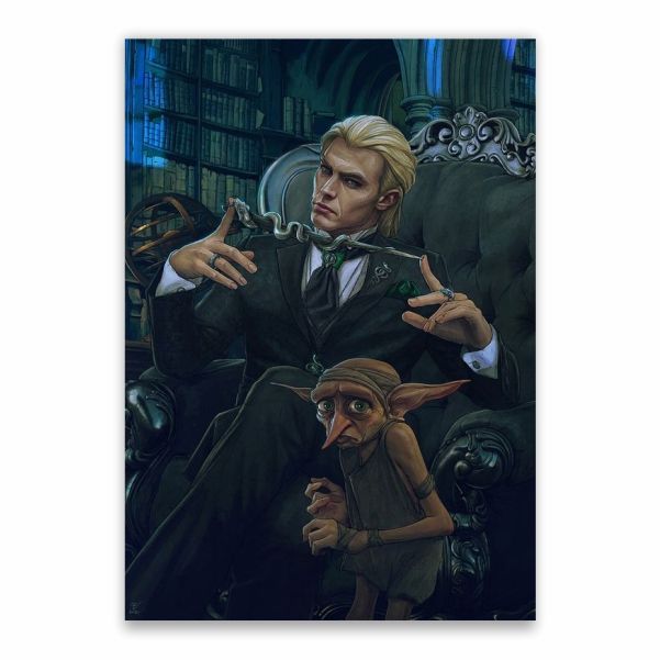 Draco Malfoy And Dobby Poster A1 Shop Today. Get it Tomorrow!