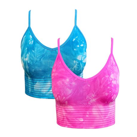 Seamfree Crop Top Bra/ Swimsuit Top - 2 Pack - Fashion Tie Dyed, Shop  Today. Get it Tomorrow!