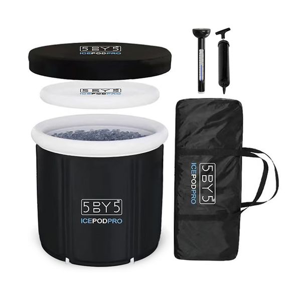 5by5 IcePodPro Ice Bath With Bag, Thermometer &amp; Hand Pump