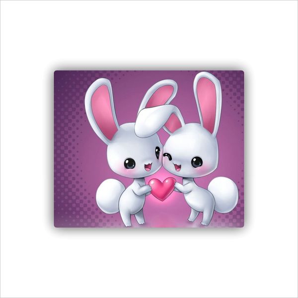 Purple Bunny Mouse Pad