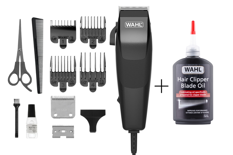 Wahl Home Pro Deluxe Adjustable Hair Clipper Kit (10 Piece) + Blade Oil