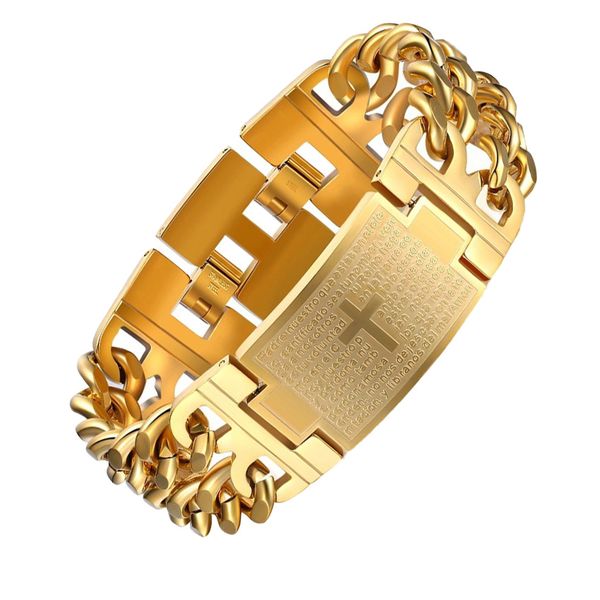 IPSTYLE Men Cross Bracelet Jewelry Male Hand Chain Wrap Bracelets
