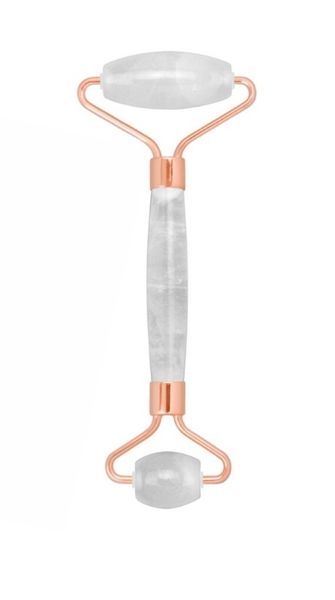 Killer Deals Natural White Quartz Dermal Facial Massaging Toning Roller