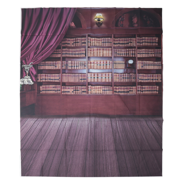 Vintage Library Books Wooden Floor Photography Backdrops Photo Props