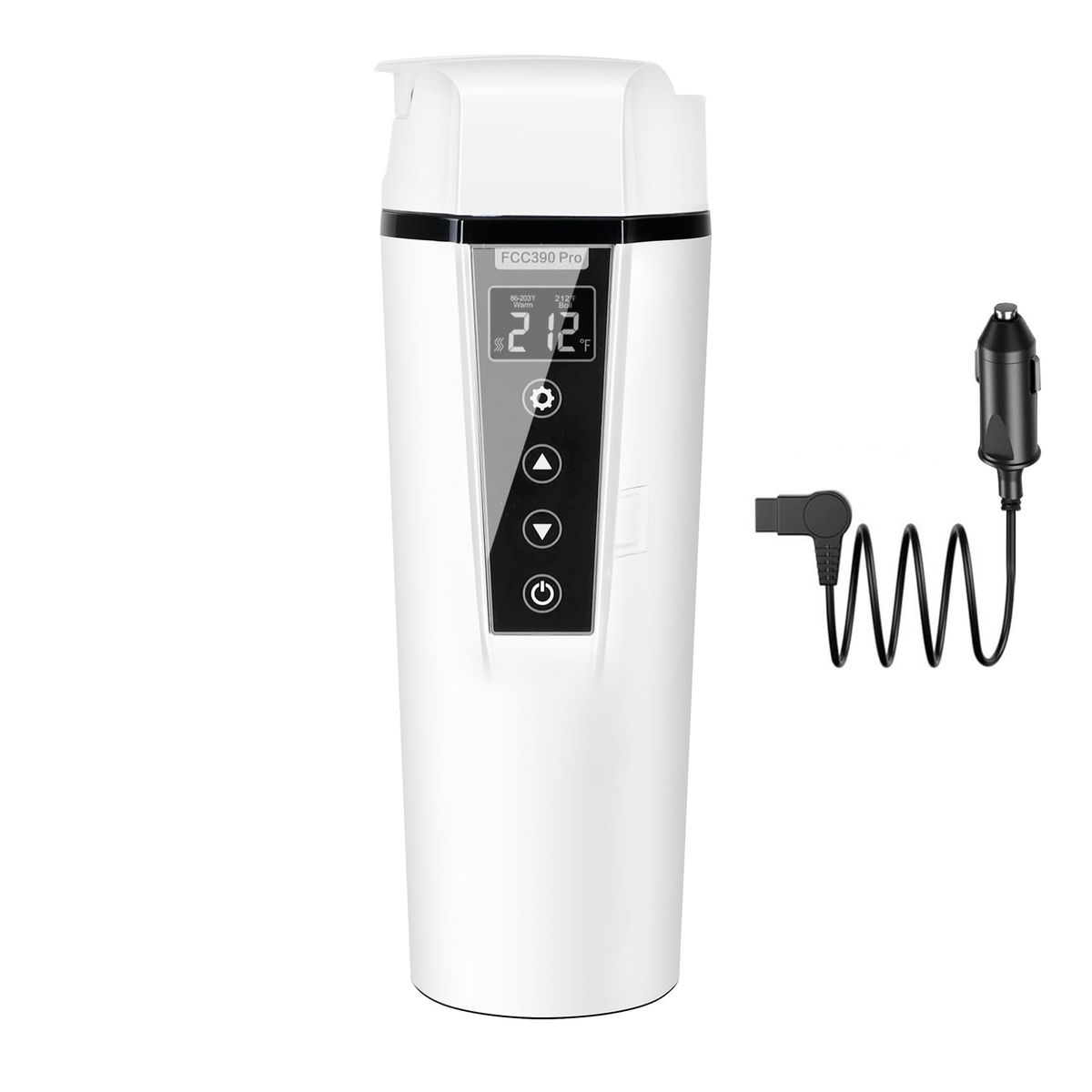 Car Electric Kettle 12V/24V Portable Water Boiler Heated Travel Mug