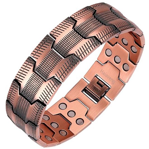 Men's Magnetic Therapy Bracelet, 3X with Extra-Strong Magnetic Stones
