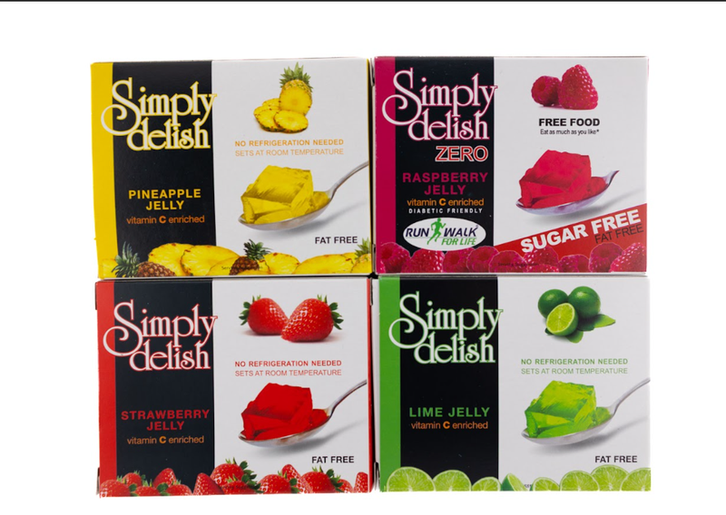 Simply Delish - Jelly - Combo Pack - Fat Free - Vegan - 4 pack
