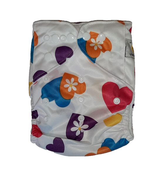 Naughty Baby Reusable Cloth Pocket Nappies - Hearts
