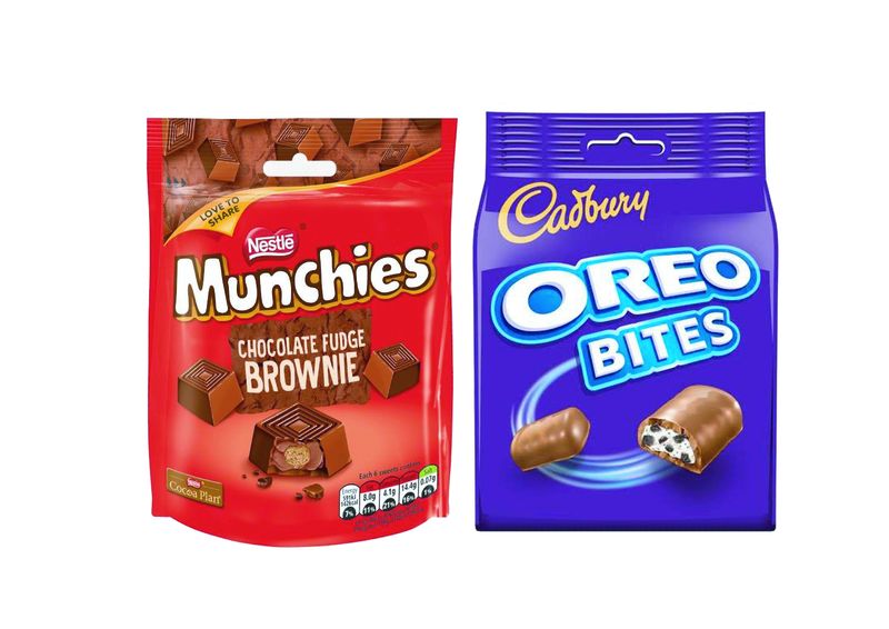 Oreo Bites &amp; Munchies Chocolate Fudge Brownie Pouches - 2 Pack