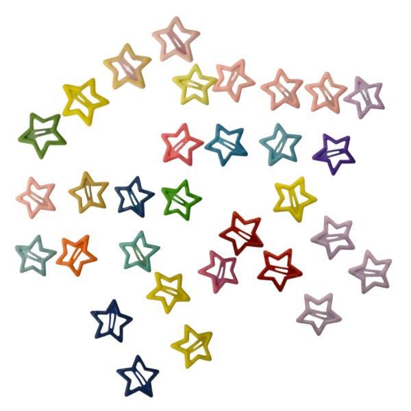 31-Piece Super Tiny Star Hair Clip Set - Multicolor