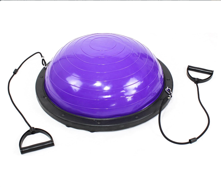 Balance and Stability Ball with Resistance Bands - Purple