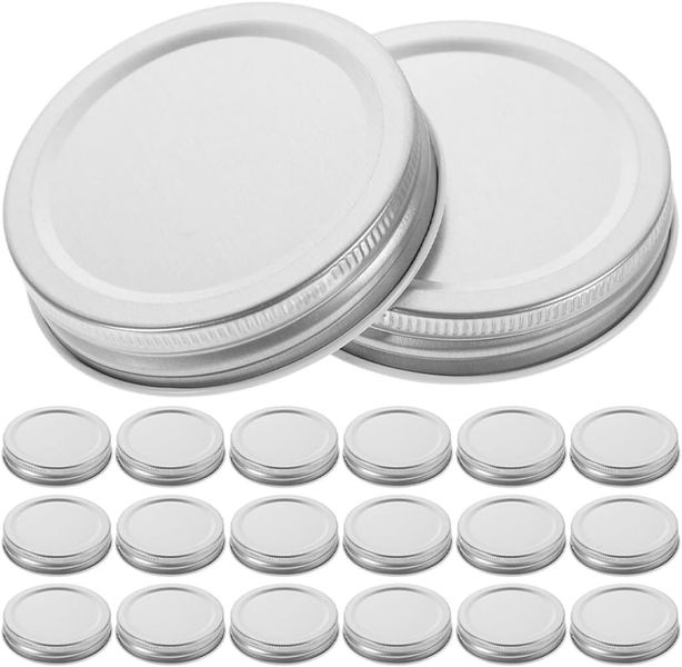 Silver Tinplate Mason Jar Lids Wide Mouth Leakproof Canning Covers