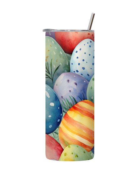 Grass 20 Oz Tumbler with Lid Straw Trendy Easter Graphic Design Present 089