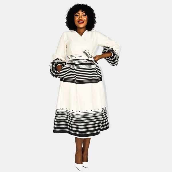 Africa Fashion House Kundai Printed Xhosa Wrap Dress