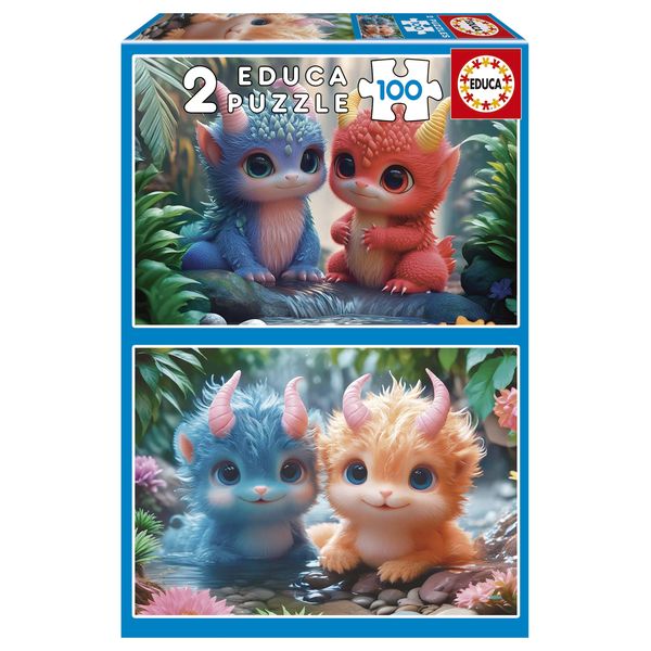 Educa Cute Monsters Puzzles 2x100 Piece