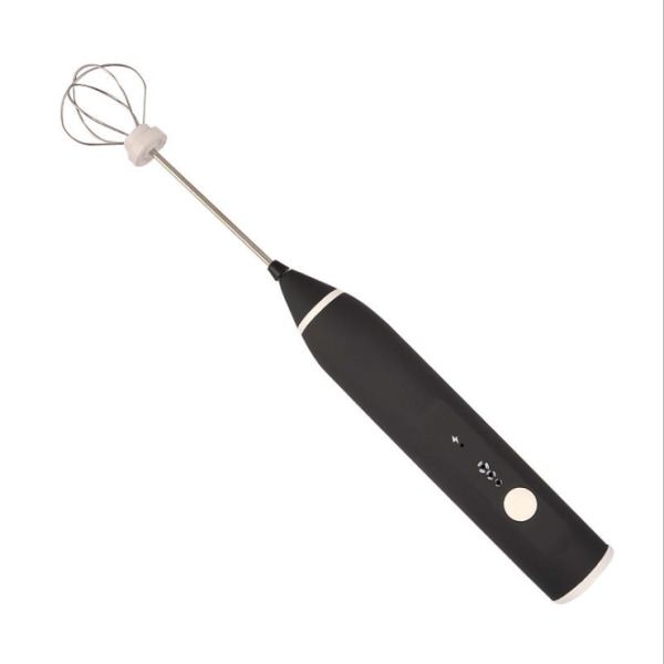 Electric USB milk whisk frother-Black