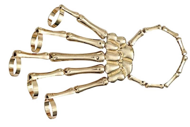 Skeleton Hand Adjustable Elastic Punk Bracelet