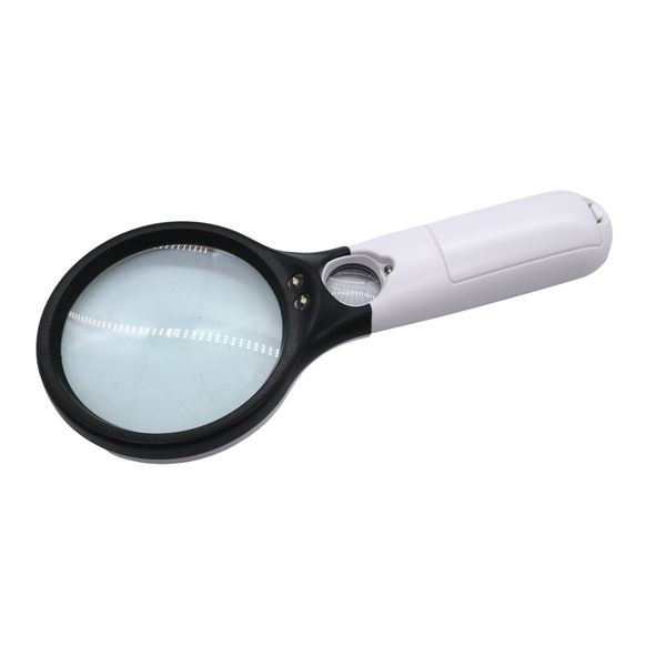 Hand Held Battery Operated 3 LED Light Magnifying Glass