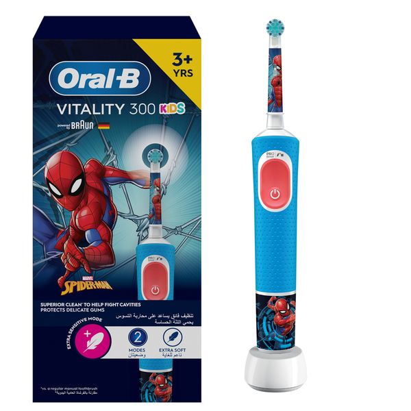 Oral-B Vitality 300 Kids Rechargeable Electric Toothbrush, Marvel Spiderman