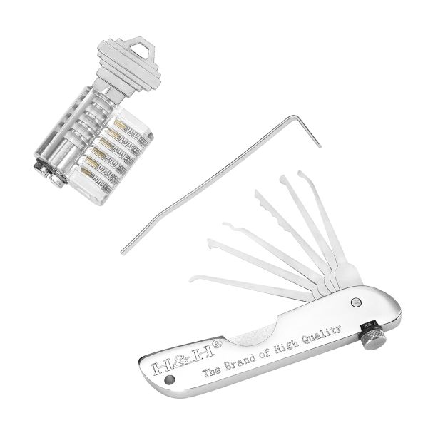 Premium Compact Lock Pick Set with practice lock