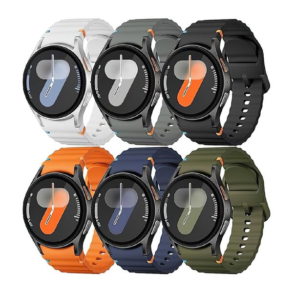 QYNIAL Sport Band Compatible With Galaxy Watch 7/6/5/4 40/44mm 6-Pack
