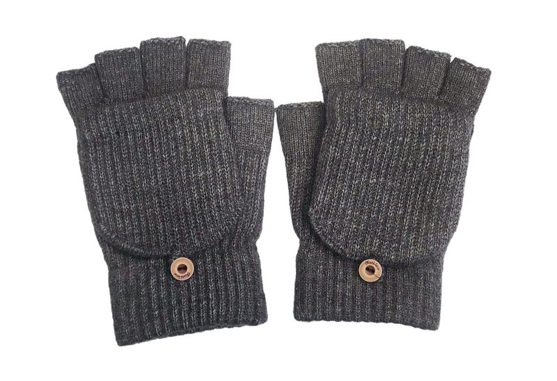 Women Winter Flip Gloves Convertible Mittens Full&amp;Half Finger Glove-G7096