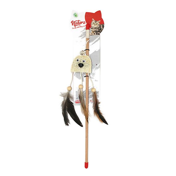 Natura Natural Sponge Monster Cat Fishing Rod Toy