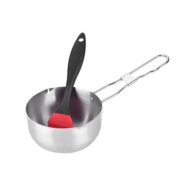 BaBoo - BBQ Sauce Stainless Steel Pot With Silicone Basting Brush