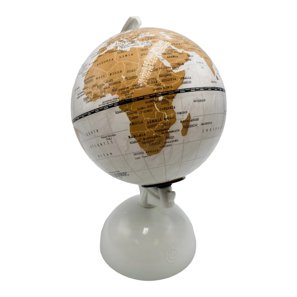 USB Touch Luminous Globe Detailed World Map with Modern Stand - 14cm PB-52