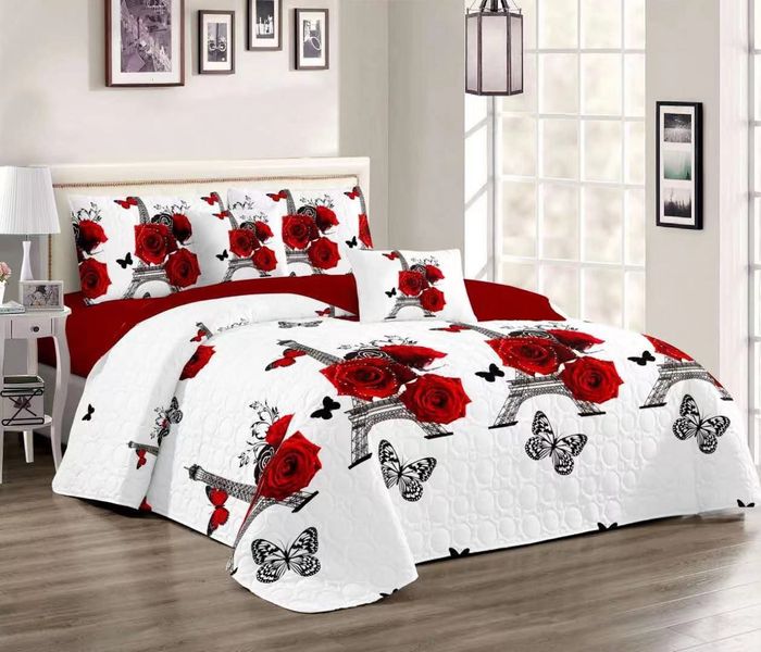 Classic Quilted Bedspread 5 Piece w