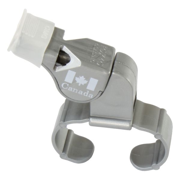 Fox40 Classic Referee Whistle with Finger Grip - Grey - 5 Pack