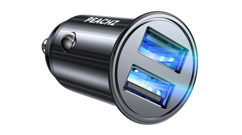 Peachz -Smallest 4.8A All Metal USB Car Charger Fast Charge Car Charger USB