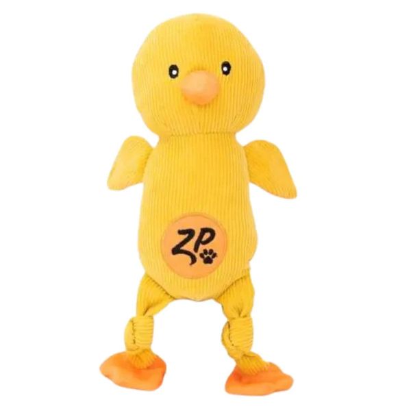 ZippyPaws Corduroy Cuddlerz Squeaky Dog Toy - Duck