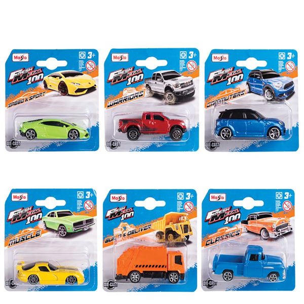 Bulk Pack x 6 Maisto Dinky 7.5cm Fresh Metal