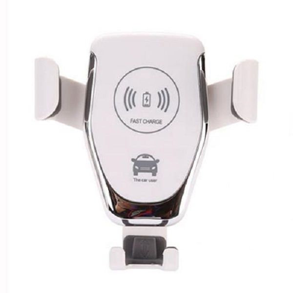 Hands Free Wireless Car Charger &amp; Phone Holder White
