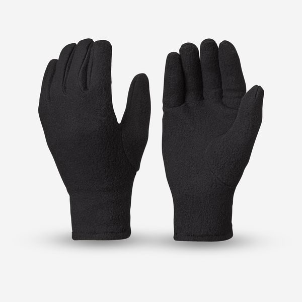 Quechua Kids' Fleece Hiking Gloves - Sh100 - 4-14 Years - Black
