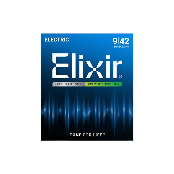 Elixir Optiweb Nickel Plated Super Light Electric Guitar Strings (9-42)