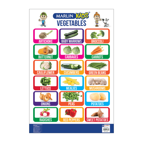 Vegetables Chart (Pack Of 5 image