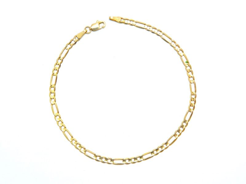 Broadway Jewellers - 9ct Yellow Gold - Figaro 3+1 Link Bracelet - 19cm