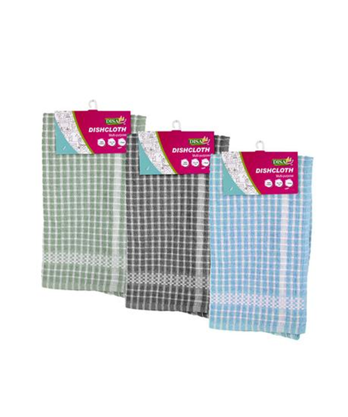 Disa - Cotton Dish Cloth Terry Check (45x70cm) x 3