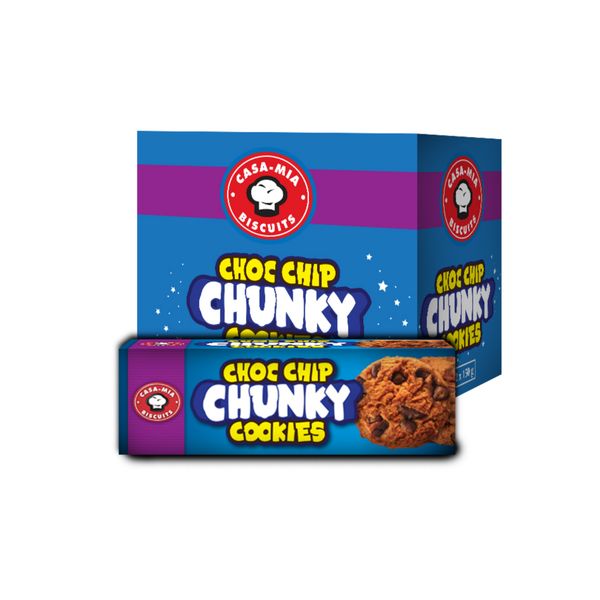 Casa Mia Choc Chip Chunky Cookies Biscuits - 12 x 160g