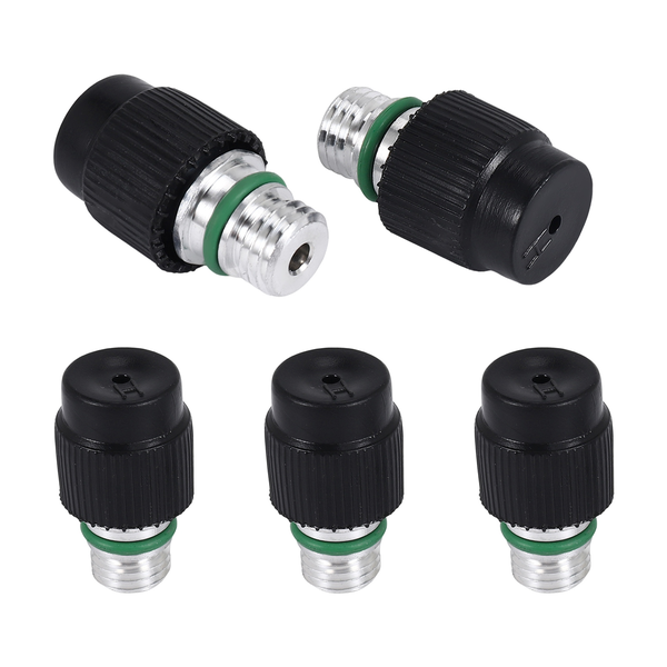 (5 Count) M12x1.5 Male High Side A/C Charge Port Valve Includes Caps
